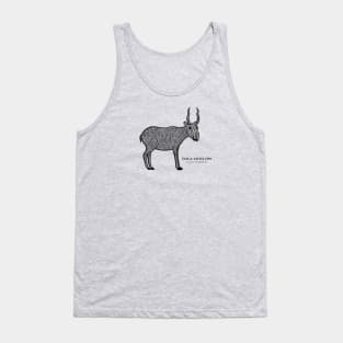 Saiga Antelope with Common and Scientific Name - animal design Tank Top